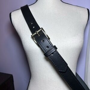 Boston Leather 18581 Men's 48 Black Leather Belt 1801 Garrison Belt